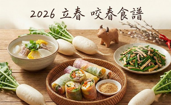迎接 2026 立春！三道咬春食譜讓你在新的一年充滿元氣